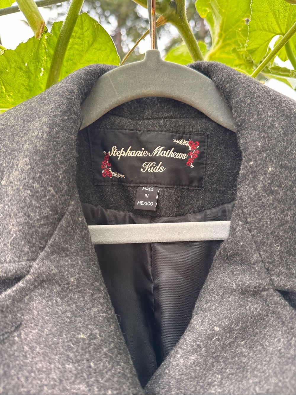 Stephanie Mathews Kids Charcoal Pea Coat